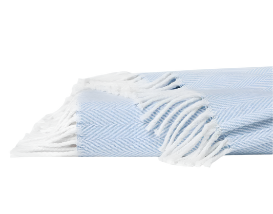 Celine Throw White/Sea