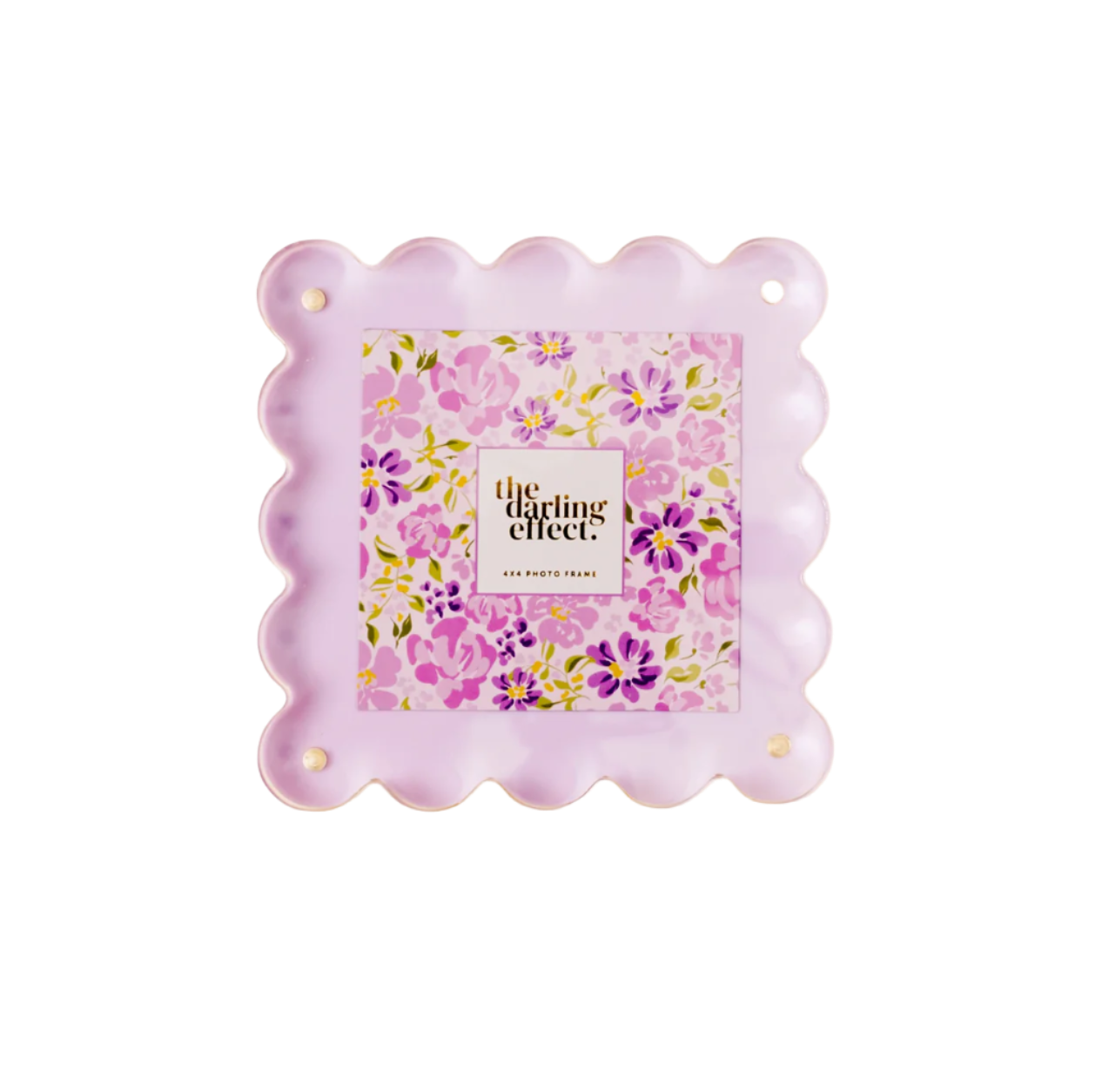 Scalloped Acrylic Frame-Purple