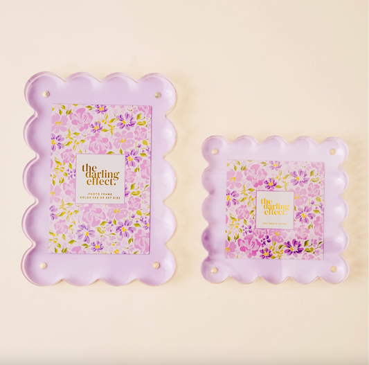 Scalloped Acrylic Frame-Purple