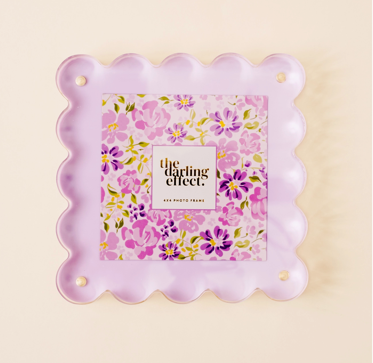 Scalloped Acrylic Frame-Purple