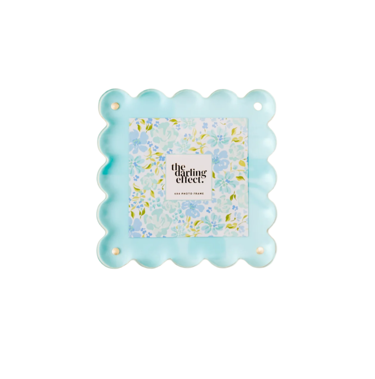 Scalloped Acrylic Frame-Blue