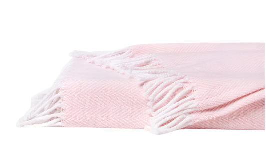 Celine Throw White/Carnation