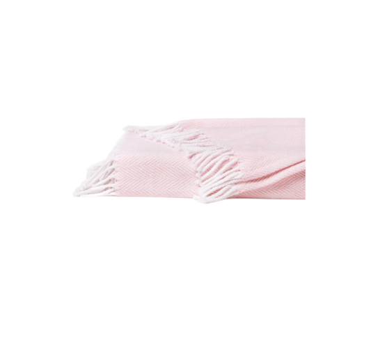 Celine Throw White/Carnation