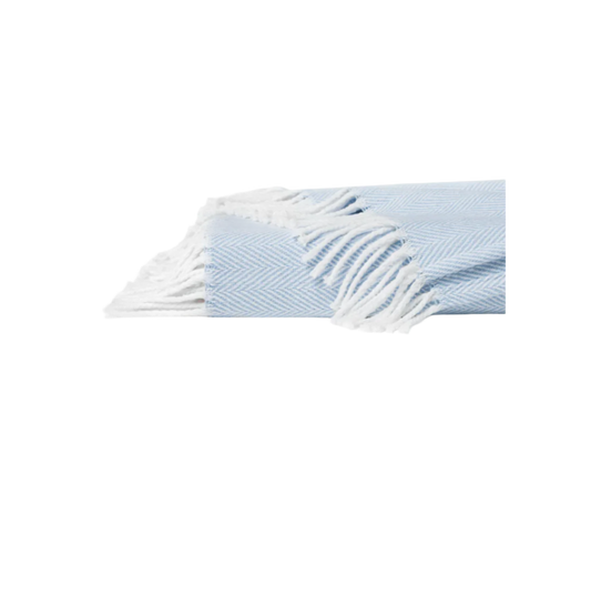 Celine Throw White/Sea