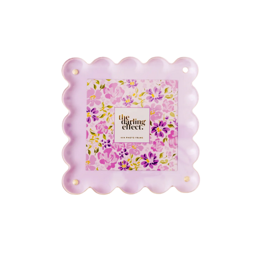Scalloped Acrylic Frame-Purple