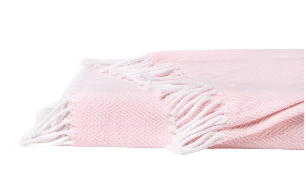 Celine Throw Celine Throw White/Carnation – Finley Lane Designs