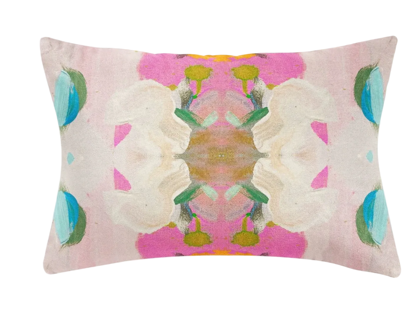 Monet's Garden Pink Decorative Pillow
