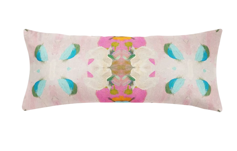 Monet's Garden Pink Decorative Pillow