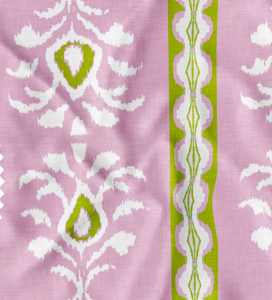 Rosemary Stripe Pink Shower Curtain